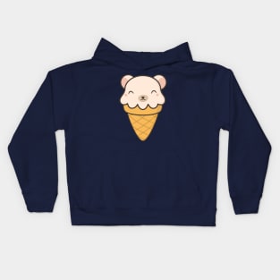 Pleasing Kawaii Cute Polar Bear Ice Cream Kids Hoodie